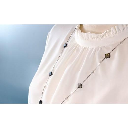 ふるさと納税 アクセサリー 三重県 志摩市 ロングステーションネックレス(黒蝶貝) / あこや ネックレス 真珠 伊勢志摩 志摩 アクセサリー ギフト パール ベ…