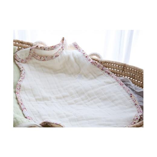 ふるさと納税 ファッション 大阪府 泉大津市 8重ガーゼ 丸型スリーパー (アイボリー×花柄) 毛布の町泉大津市産|綿100% 通気性 保温性 ふんわり 心地よい素材…