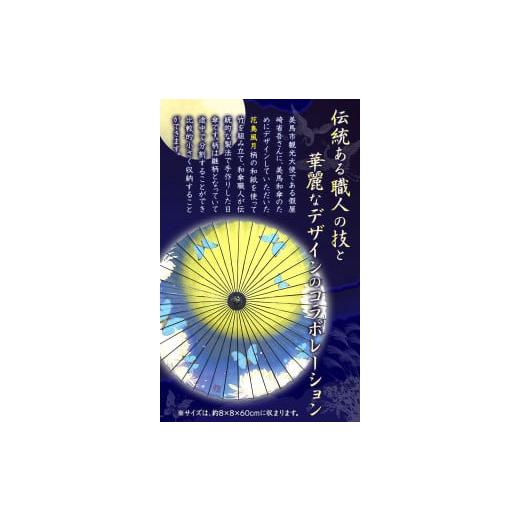 ふるさと納税 ファッション 徳島県 美馬市 美馬和傘 デザイン日傘 花鳥風月 限定1本 假屋崎省吾さんデザイン 美馬和傘製作集団《30日以内に出荷予定(土日祝除…の画像