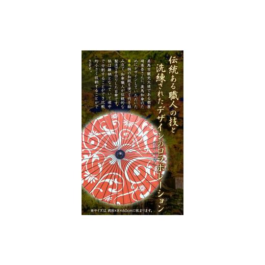ふるさと納税 ファッション 徳島県 美馬市 美馬和傘 デザイン日傘 草木 限定1本 假屋崎省吾さんデザイン 美馬和傘製作集団《30日以内に出荷予定(土日祝除く)》…の画像