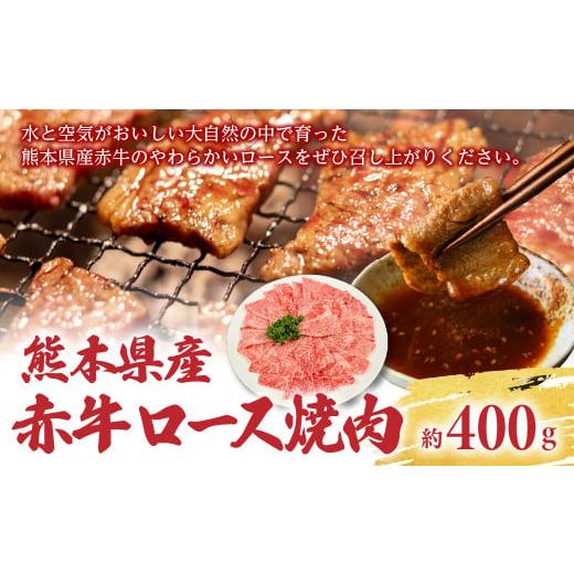 ふるさと納税 熊本県 八代市 熊本県産 赤牛 ロース焼肉 約400g
