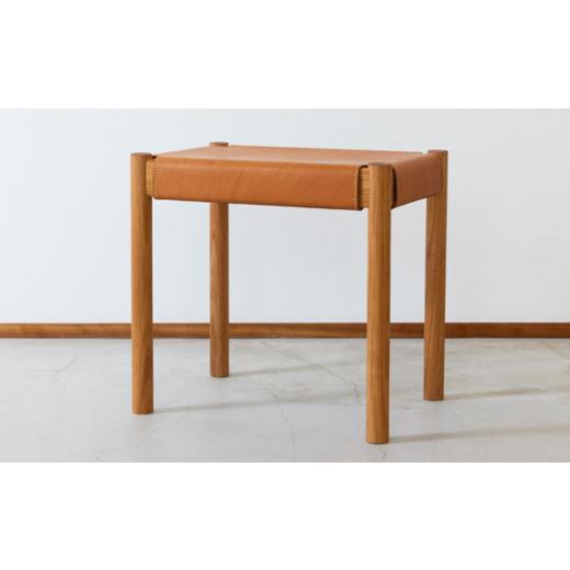 ふるさと納税 家具 埼玉県 狭山市 ヌメ革のスツール ケヤキ 林蔵 wood