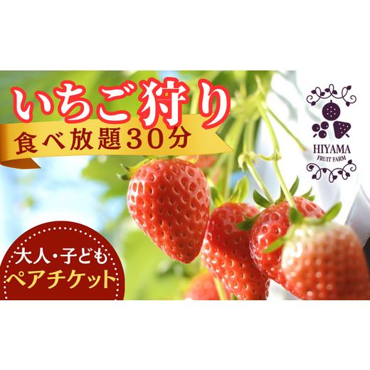 ふるさと納税 いちご 茨城県 常陸太田市 いちご狩り 1月・2月限定 檜山いちご園 食べ放題30分 ペアチケット大人(中学生以上) 1名様、子ども(3歳以上)1名様 チ…