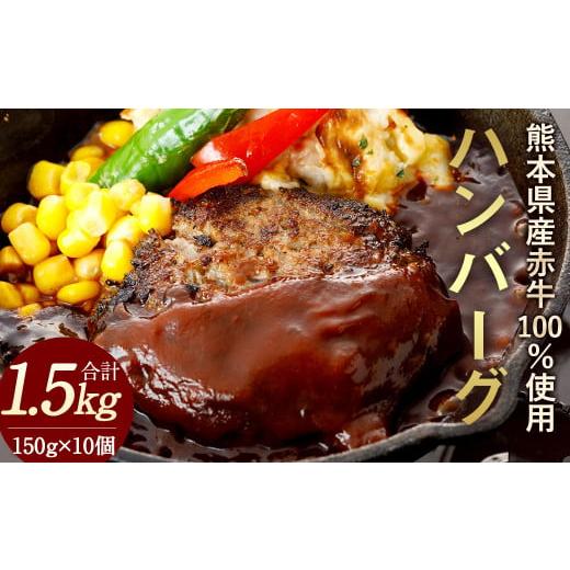 ふるさと納税 熊本県 相良村 熊本県産赤牛ハンバーグ 1500g (150g×10個) あか牛