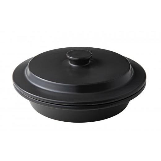 ふるさと納税 食器・グラス 三重県 四日市市 PETARI Shallow Pot 30cm Jet Black(ブラック)G.M.P グッドデザイン賞受賞 陶器製 万能調理土鍋 鍋 土鍋 平鍋 …