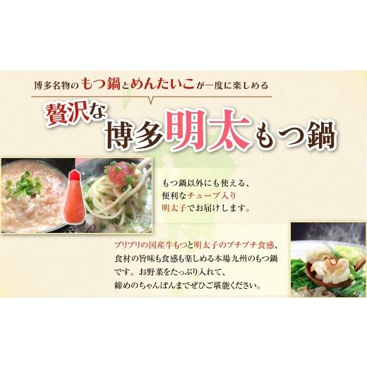 ふるさと納税 モツ鍋 福岡県 福智町 Y69-12 おどろきっちん 博多名物Aセット 「明太醤油もつ鍋」と「博多和牛スライス」 レビューキャンペーン開催_3