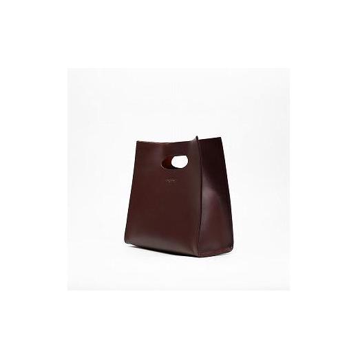 ふるさと納税 カバン トートバッグ 栃木県 栃木市  レザーショッパー Kurite shopper　カラー：Wine かばん ファッション 人気 おすすめの画像