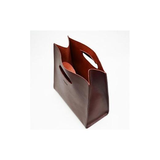 ふるさと納税 カバン トートバッグ 栃木県 栃木市  レザーショッパー Kurite shopper　カラー：Wine かばん ファッション 人気 おすすめの画像