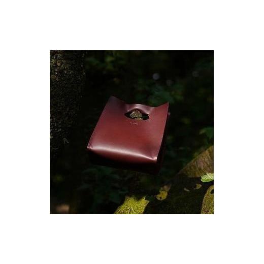 ふるさと納税 カバン トートバッグ 栃木県 栃木市  レザーショッパー Kurite shopper　カラー：Wine かばん ファッション 人気 おすすめの画像
