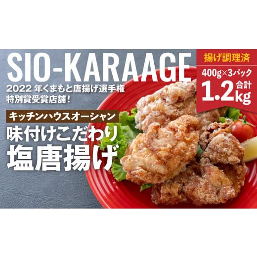 ふるさと納税 熊本県 八代市 味付け こだわり 塩唐揚げ 計1.2kg ジューシー お肉 唐揚げ