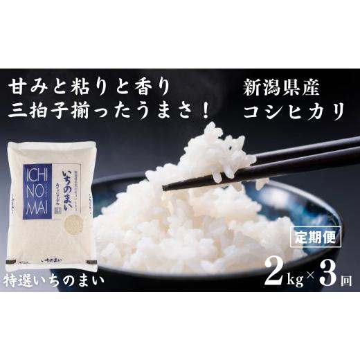 ふるさと納税 新潟県 糸魚川市 [定期便] 新潟県産コシヒカリ「特選いちのまい」2kg×3ヶ月 計6kg 米・食味鑑定士お墨付き 毎月精米したてを発送 こしひかり …