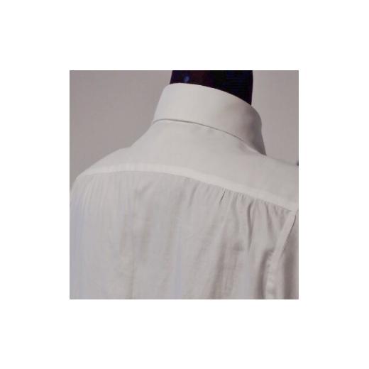 ふるさと納税 服 男 山梨県 - ハンドメイド　ドレスシャツ　 白　Mサイズ　cotton100% 140番双糸ツイル生地 1239540の画像