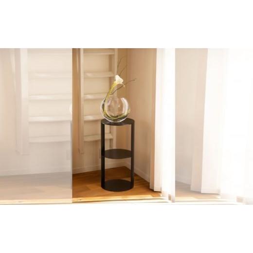 ふるさと納税 雑貨・日用品 インテリア 栃木県 鹿沼市 &FREL SCサイドテーブル ハイタイプ ブラック 直径35cm 高さ70cm メラミン - ブラックアッシュ No.584…