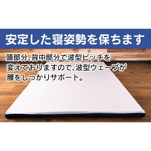 ふるさと納税 タオル・寝具 広島県 北広島町 《環境にやさしいリボーンマットレス》キタヒロマットレス 薄め 白 ダブル_NI040_026の画像