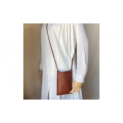 ふるさと納税 カバン ショルダーバッグ 岐阜県 美濃市   0284 本革 スマホショルダー 栃木レザー キャメル キャメル