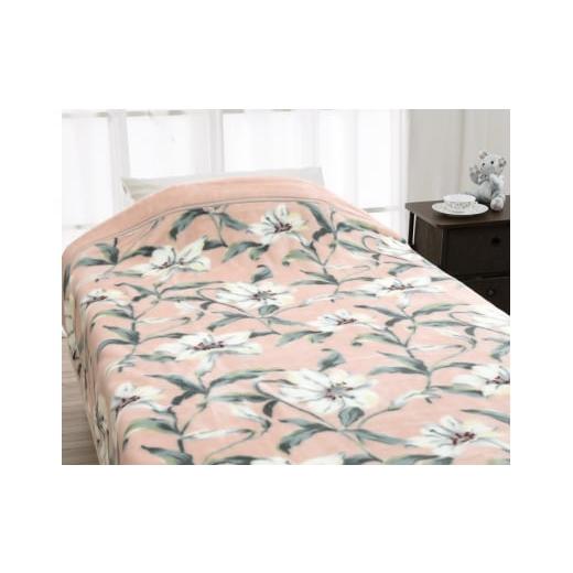 ふるさと納税 タオル・寝具 毛布 大阪府 泉大津市 ROMANCE セオラ柄 マイヤー毛布 ピンク シングル 66308810|花柄 ユリ柄 あったか アクリル 毛布 洗濯可 437…