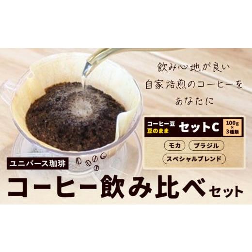 ふるさと納税 コーヒー コーヒー豆 茨城県 結城市 コーヒー豆セット セットC 豆のまま モカ スペシャルブレンド ブラジル (各100g) ユニバース珈琲 [30日以内…