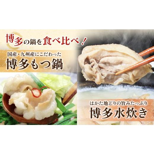 ふるさと納税 水炊き 福岡県 福智町 Z69-11 寄附額改定↓↓おどろきっちん もつ鍋(味噌)＆水炊き(切り身)セット 各2〜3人前 もつ鍋(味噌)＆水炊きセット_3