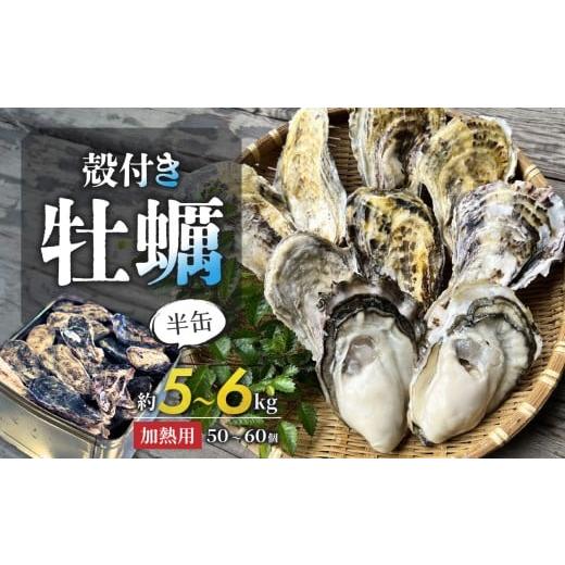 ふるさと納税 牡蠣 岡山県 備前市 2026年2月以降発送 殻付き牡蠣(加熱用) 半缶(約5〜6kg) 加熱用 ガンガン焼き ナイフ付き 殻付き 海鮮 魚介類 海産物 オ…