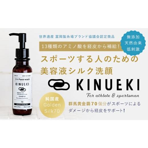 ふるさと納税 群馬県 富岡市 [シルクのような泡立ち] KINUEKI 洗顔 (100ml) 天然由来 無添加 富岡シルク TOMIOKA SILK ぐんま黄金 シルク 絹 スキンケア 国…