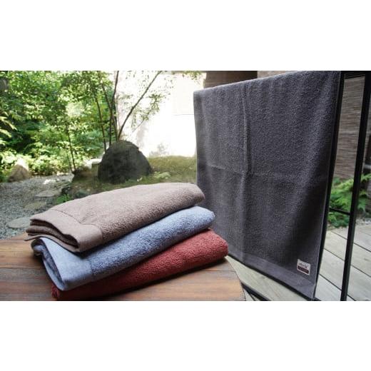 ふるさと納税 タオル・寝具 バスタオル 京都府 綾部市 CottonW バスタオル 各色4枚セット（ ブルー ／ グレー ／ ブラウン ／ レッドブラウン ） タオルセット…の画像