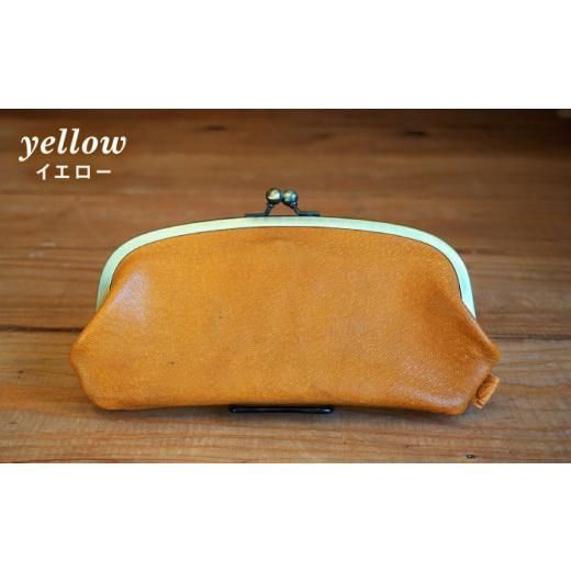 ふるさと納税 財布 福岡県 糸島市  ブラック イノシシ革 がまぐち長財布 糸島 BLESS LEATHER クラフト／革製品／オリジナル／レザー AAA010-3 ブラックの画像