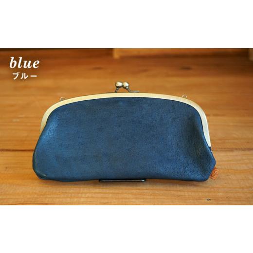 ふるさと納税 財布 福岡県 糸島市  ブラック イノシシ革 がまぐち長財布 糸島 BLESS LEATHER クラフト／革製品／オリジナル／レザー AAA010-3 ブラックの画像