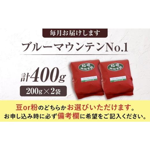 ふるさと納税 コーヒー コーヒー豆 福岡県 豊前市  豆でお届け 全6回定期便 ブルーマウンテン NO.1 コーヒー ( 浅煎り )《豊前市》 稲垣珈琲 珈琲 コーヒー 豆…の画像