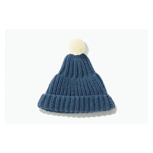 ふるさと納税 小物 帽子 宮城県 気仙沼市 気仙沼ニッティング ポンポン帽子(春の海)ポンポンカラー:生成り 気仙沼ニッティング 宮城県 気仙沼市 20563308-…