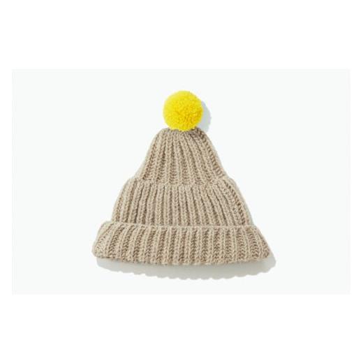 ふるさと納税 小物 帽子 宮城県 気仙沼市 気仙沼ニッティング ポンポン帽子(オートミール)ポンポンカラー:黄色 気仙沼ニッティング 宮城県 気仙沼市 20563…