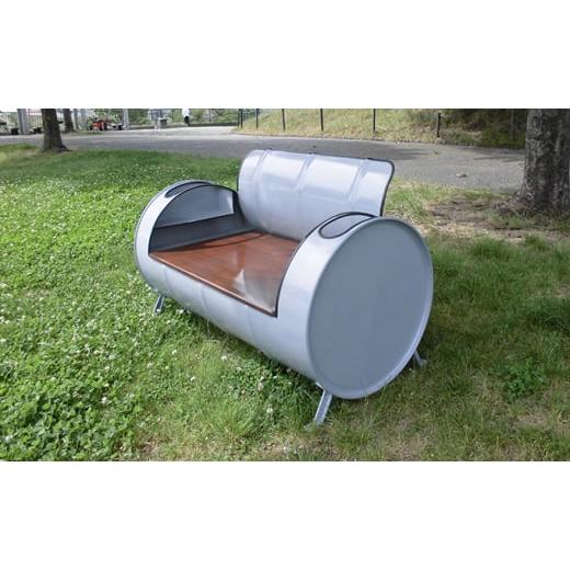 ふるさと納税 雑貨・日用品 インテリア 愛知県 蟹江町  No.5830-0289 ドラム缶リメイク品 長イスの画像