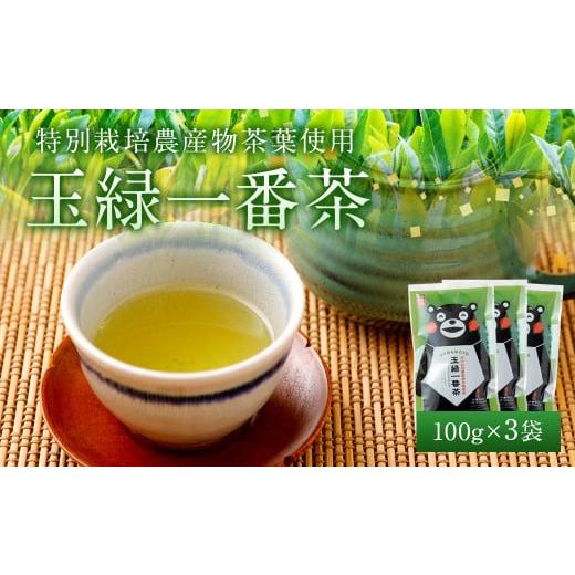 ふるさと納税 熊本県 宇城市 くまモン 玉緑一番茶100g×3袋セット