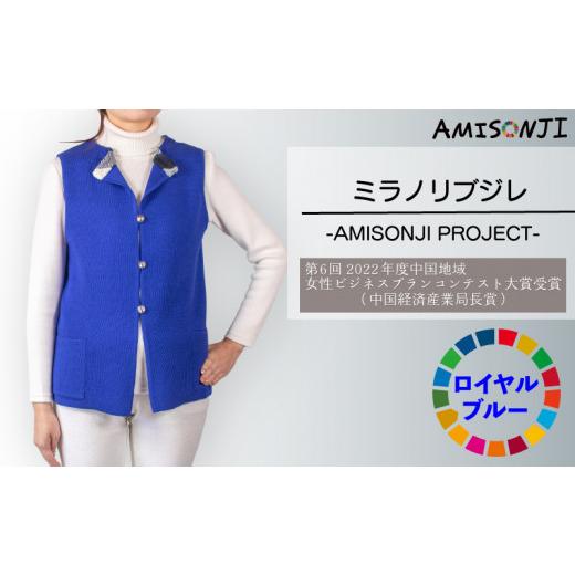ふるさと納税 服 山口県 宇部市 AMISONJI ミラノリブジレ ロイヤルブルー AMISONJI ミラノリブジレ ロイヤルブルー
