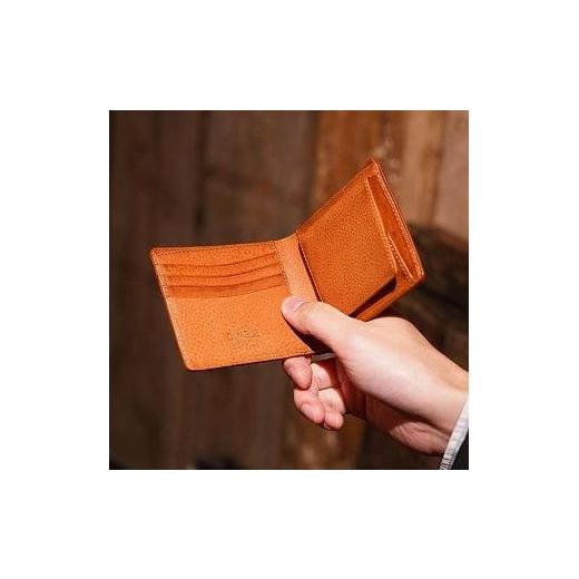 ふるさと納税 財布 栃木県 栃木市 チマブエ Morris 栃木レザー 本革 二つ折り財布 キャメル 雑貨 ファッション 人気 おすすめ キャメルの画像
