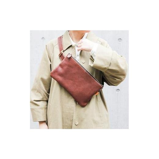 ふるさと納税 カバン ボディバッグ・ワンショルダー 栃木県 栃木市  minca 全4色 栃木レザーのボディバッグ ／ブラック 小物 ファッション 人気 おすすめ ブラ…の画像