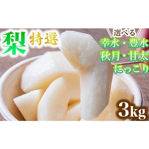 ふるさと納税 梨 栃木県 宇都宮市 にっこり 選べる 梨 特選 3kg 標準箱 幸水 豊水 秋月 甘太 にっこり| 栃木県産 果物 フルーツ 着日指定不可 離島への配送…