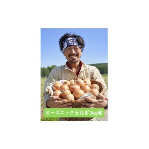 ふるさと納税 野菜類 玉ねぎ 北海道 訓子府町 UNO ORGANIC FARM 北海道訓子府産 オーガニック玉ねぎ 3kg  有機JAS認証 1455333の画像