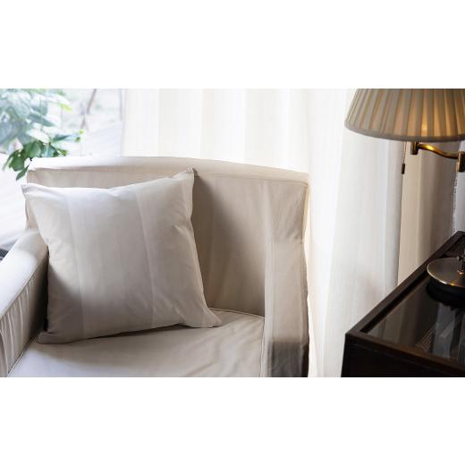 ふるさと納税 タオル・寝具 福岡県 北九州市 無伴奏 白 &lt;KUMASHIMA&gt;クッションカバー(45角) 無伴奏 白