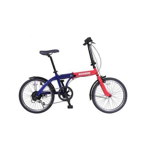 ふるさと納税 自転車 折りたたみ自転車 愛知県 春日井市 BAGGIO 防災対応20型6スピードノンパンク折りたたみ自転車 色:レッド/ブルー | 自転車 折りたた…