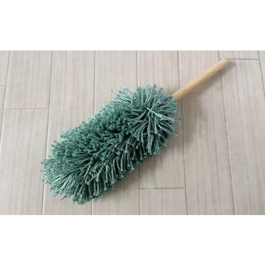 ふるさと納税 雑貨・日用品 兵庫県 朝来市 むろの屋 モコモコハンディモップ(モスグリーン) 木製ハンドル付き 日用品 掃除用品 モップ 最高級 マイクロフ…