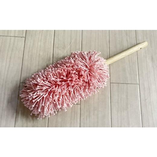 ふるさと納税 雑貨・日用品 兵庫県 朝来市 むろの屋 モコモコハンディモップ(ベビーピンク) 木製ハンドル付き 日用品 掃除用品 モップ 最高級 マイクロフ…