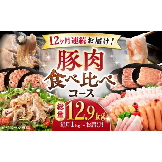 ふるさと納税 豚肉 セット 長崎県 大村市 12回定期便 ナルちゃんファーム豚肉食べ比べコース 総量12.9kg(豚肉しゃぶしゃぶ・スライス・焼肉・とんかつ・ハム…