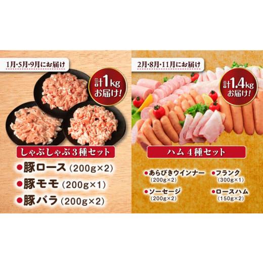 ふるさと納税 豚肉 セット 長崎県 大村市 12回定期便 ナルちゃんファーム豚肉食べ比べコース 総量13.2kg（豚肉しゃぶしゃぶ・スライス・焼肉・とんかつ・ハム…_4
