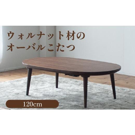 ふるさと納税 家具 福岡県 柳川市 ウォルナット材のオーバルこたつ