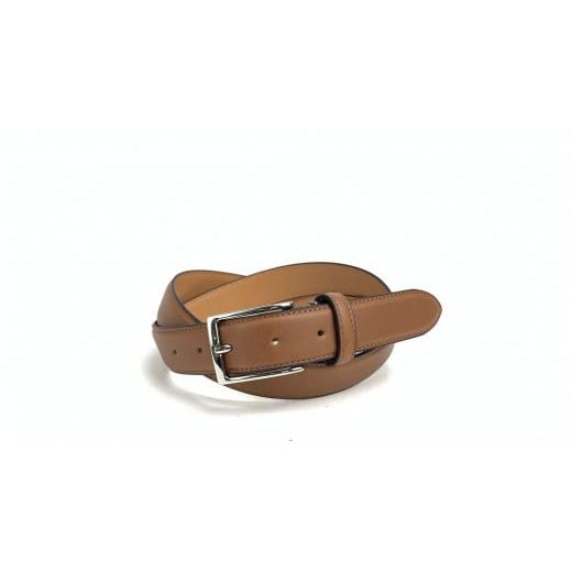 ふるさと納税 ファッション 東京都 台東区 オイルレザーベーシックベルト(カラー:茶) 茶