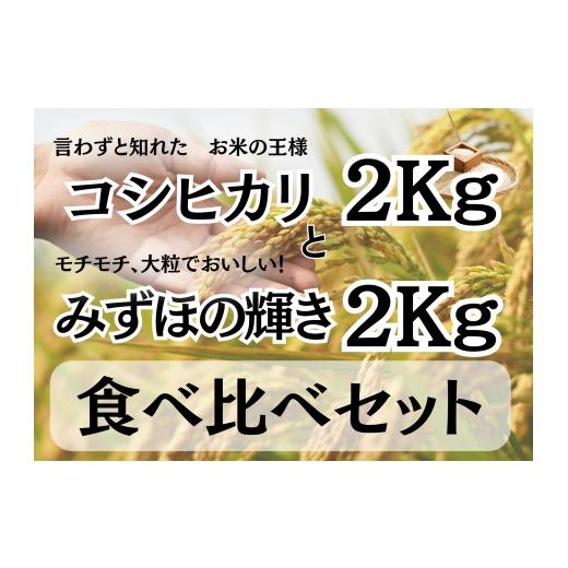 ふるさと納税 新潟県 阿賀野市 糀屋こだわり自家栽培 コシヒカリ&みずほの輝き 食べ比べセット 各2kg(計4kg) 3B01007