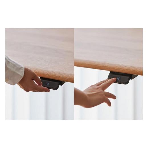 ふるさと納税 家具 インテリア・寝具・収納 福岡県 大川市  幅140cm オーク 電動昇降デスク 無垢材 パソコンデスク WAAKstandingProの画像