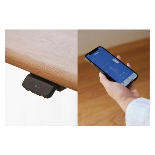 ふるさと納税 家具 インテリア・寝具・収納 福岡県 大川市  幅140cm オーク 電動昇降デスク 無垢材 パソコンデスク WAAKstandingProの画像