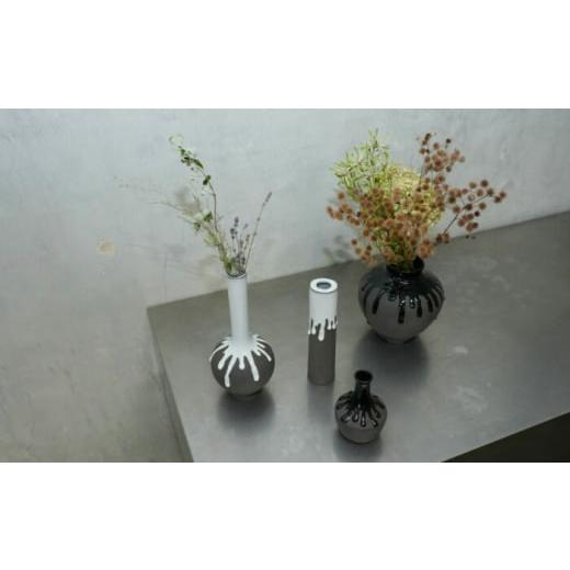 ふるさと納税 家具 インテリア・寝具・収納 岐阜県 瑞浪市 Hanano Shizuku Lavender 白 瑞浪市 ／ nozan 花瓶 フラワーベース AZCQ003の画像