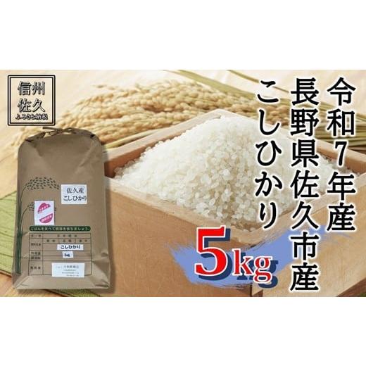 ふるさと納税 米 コシヒカリ 長野県 佐久市 令和7年産・白米5kg 佐久市産こしひかり(北海道・沖縄・離島は配送不可)信州 長野県 精米 新米 米 コメ 白…